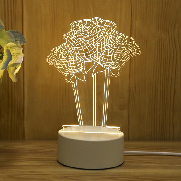 Đèn ngủ để bàn 3D trang trí dễ thương , đồ decor phòng ngủ cute