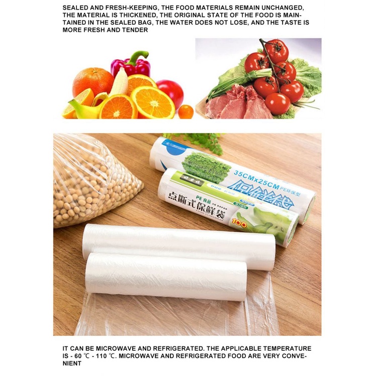 Túi bảo quản thực phẩm tươi ngon trong tủ lạnh tiện dụng