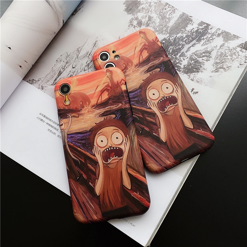 Ốp điện thoại mềm hình Morty kiểu tranh sơn dầu cho iPhone 7/8 Plus/X/XS/XR/XS MAX/11/11 PRO/11 Pro MAX/12 Pro max | BigBuy360 - bigbuy360.vn