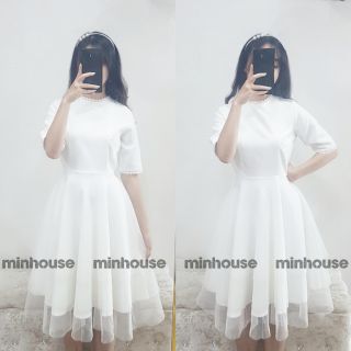 Váy trắng prom tiểu thư