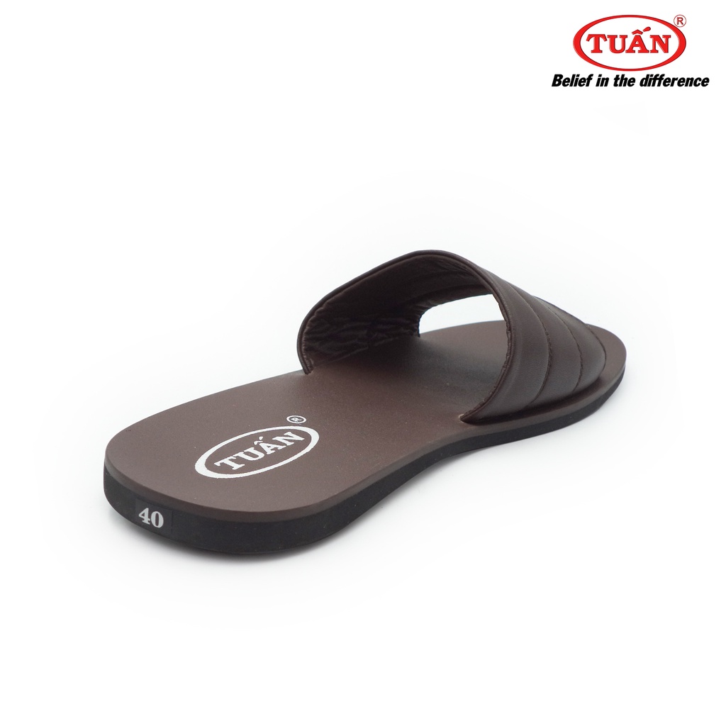 Dép da nam dép quai ngang da tự nhiên thương hiệu Tuấn DXHU-94G