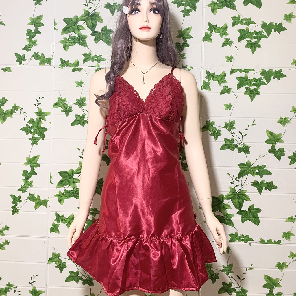 Đầm ngủ sexy dáng xòe nhiều màu, chất phi lụa mềm mịn, quyến rủ, D5 | WebRaoVat - webraovat.net.vn