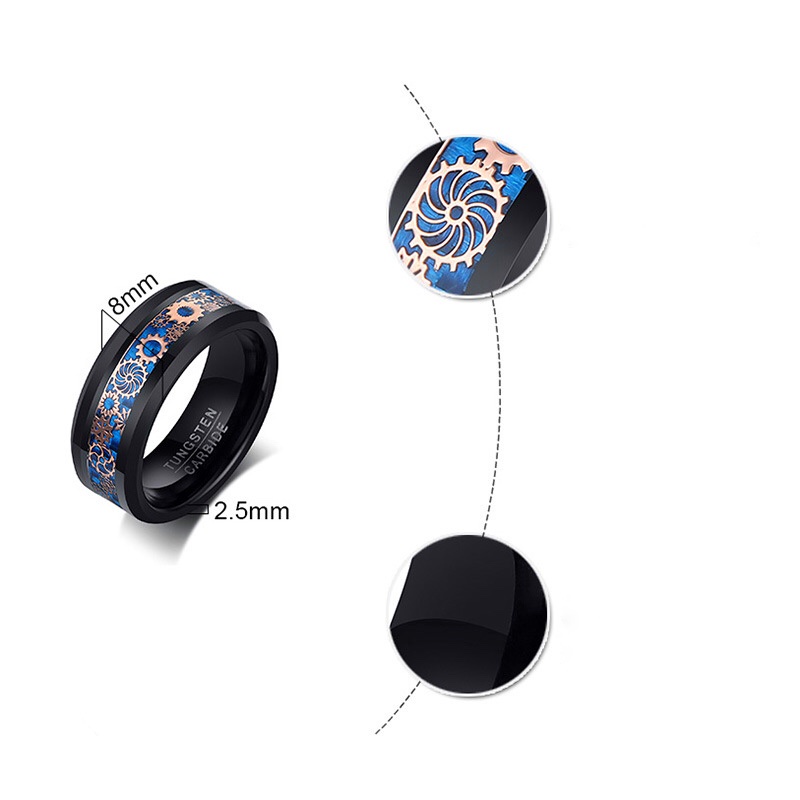 Nhẫn nam nữ tròn Unisex màu bạc Thời trang SAZ chất liệu Titan đẹp đơn giản - Nhẫn SAWTOOTH