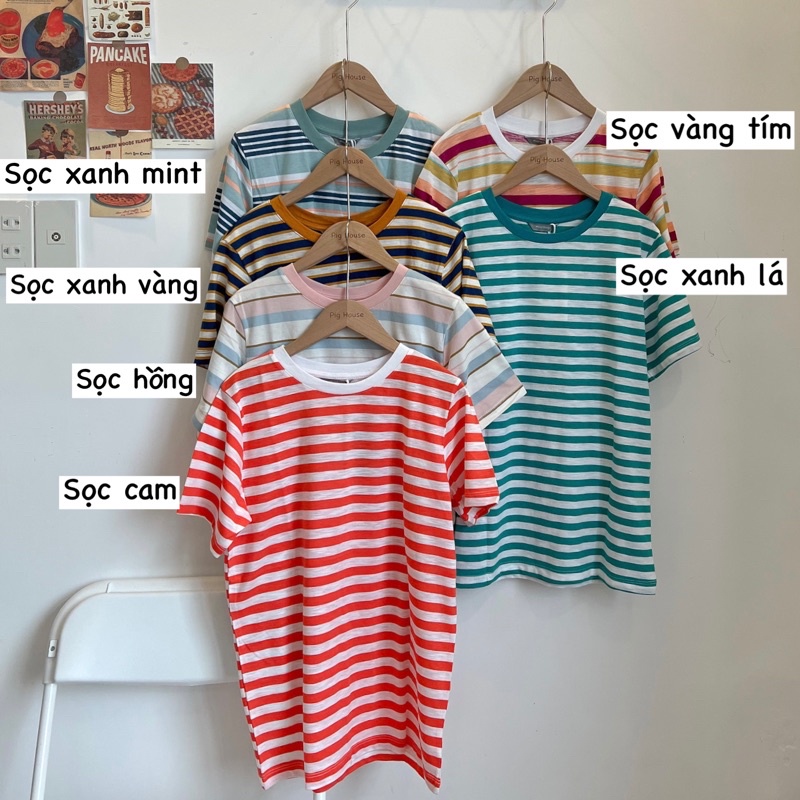 Áo phông sọc Mind Bridge nhiều màu xinh ( Ảnh thật )