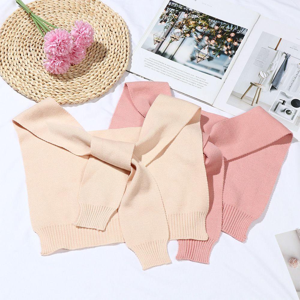 YVE Cổ Áo Giả Dệt Kim Chống Gió Có Thể Tháo Rời Thời Trang Cho Nữ