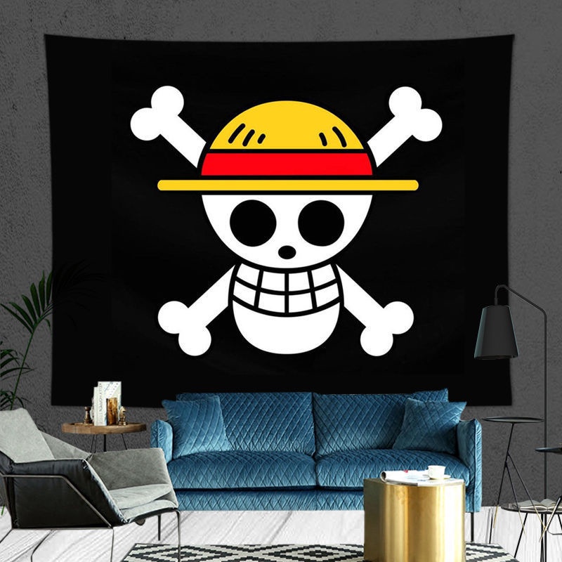 Anime Luffy One Piece Vải nền in Vải treo Trang trí phòng ngủ Ký túc xá cần phải có Vải dán tường Tấm thảm Tấm thảm Những gì bạn thấy là những gì bạn nhận được