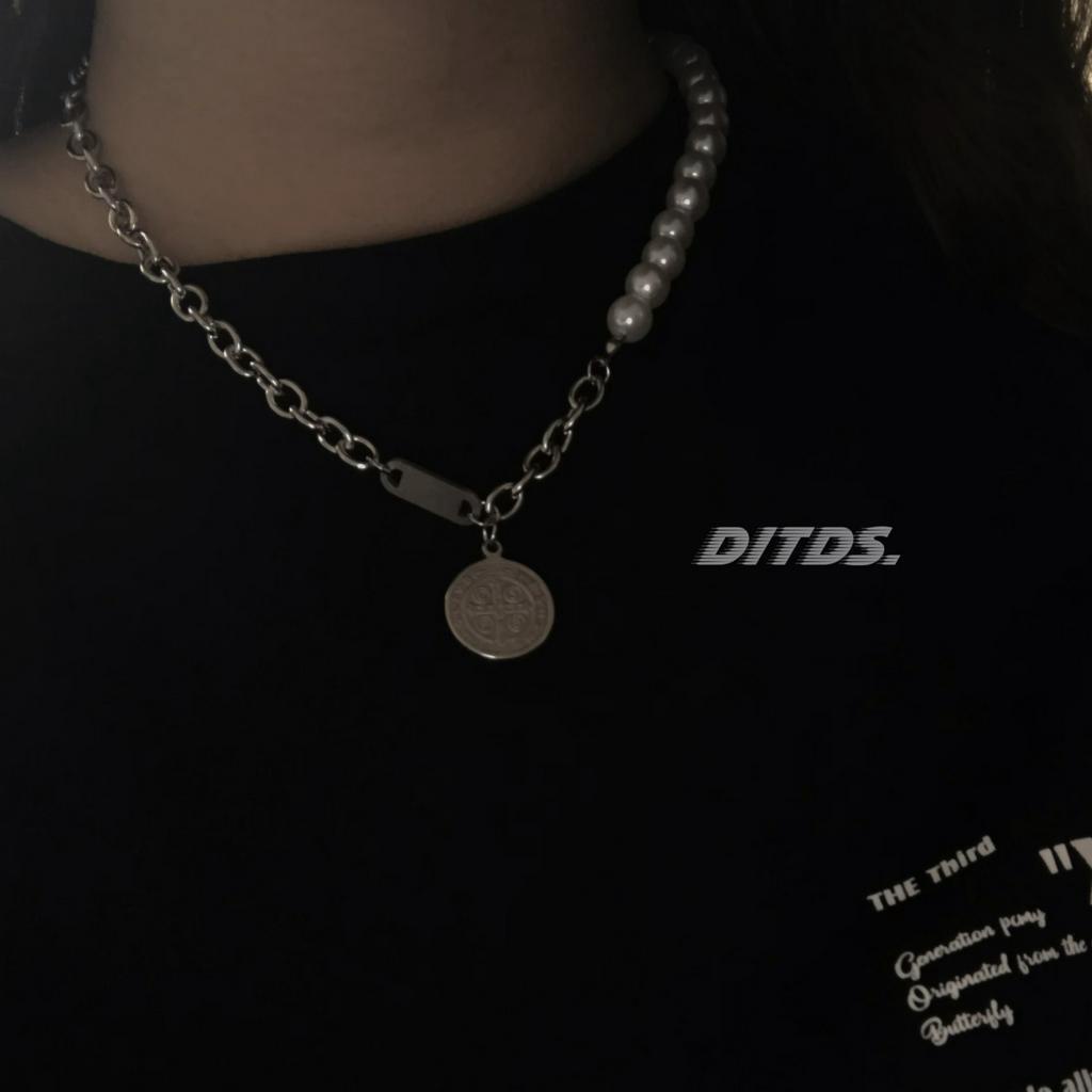 Dây Chuyền Đính Hạt Ngọc Trai Phong Cách Retro