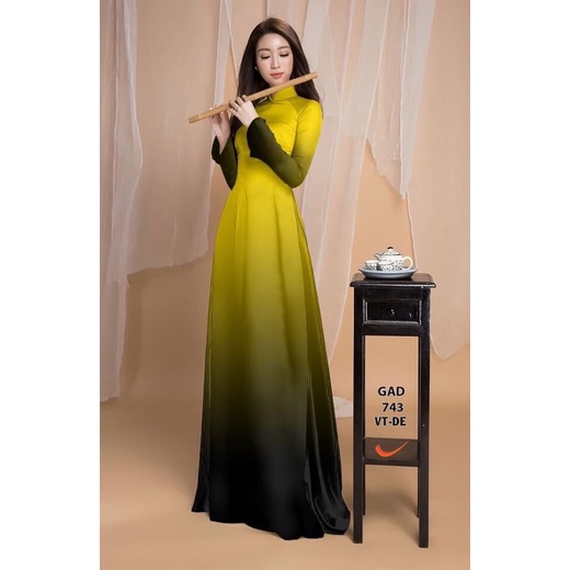 Vải áo dài màu ombre