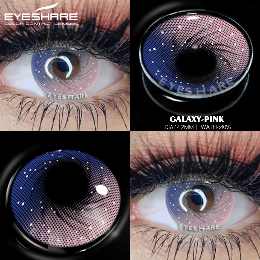 EYESHARE Cặp kính áp tròng mềm mại nhiều màu tùy chọn thời trang