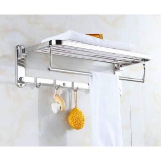 Kệ để khăn có móc treo đồ inox sus 304