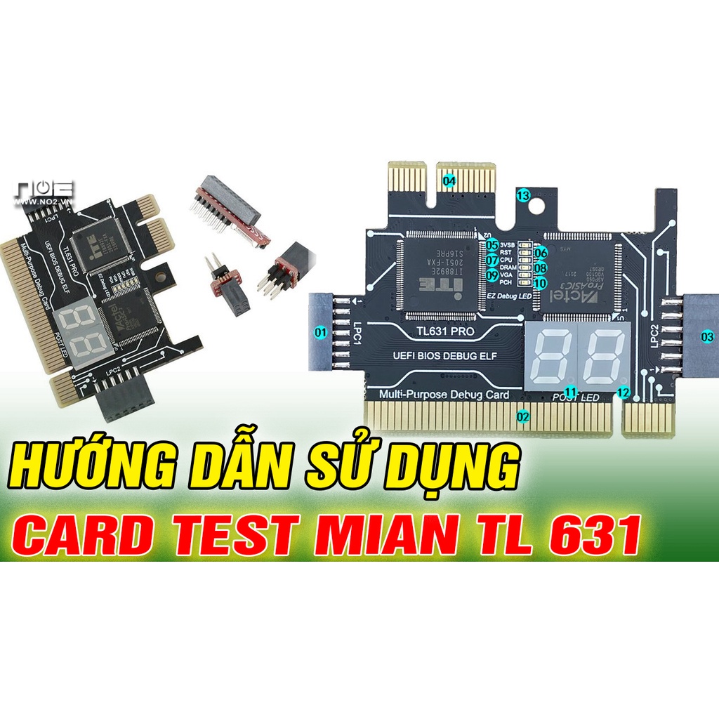 Card Test MainBOARD, LAPTOP BẢN PRO 2022 TL 631
