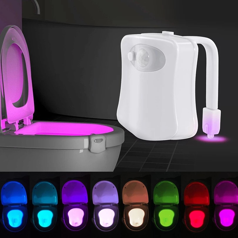 Đèn led 8 màu sắc gắn bồn cầu có cảm biến chuyển động tiện lợi