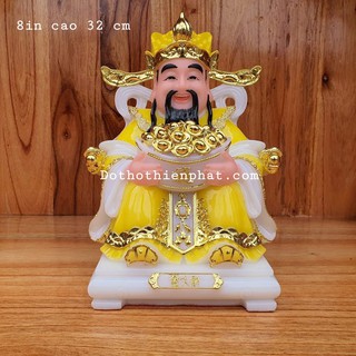 Ông thần tiền đá 8in cao 22 cm rất đẹp