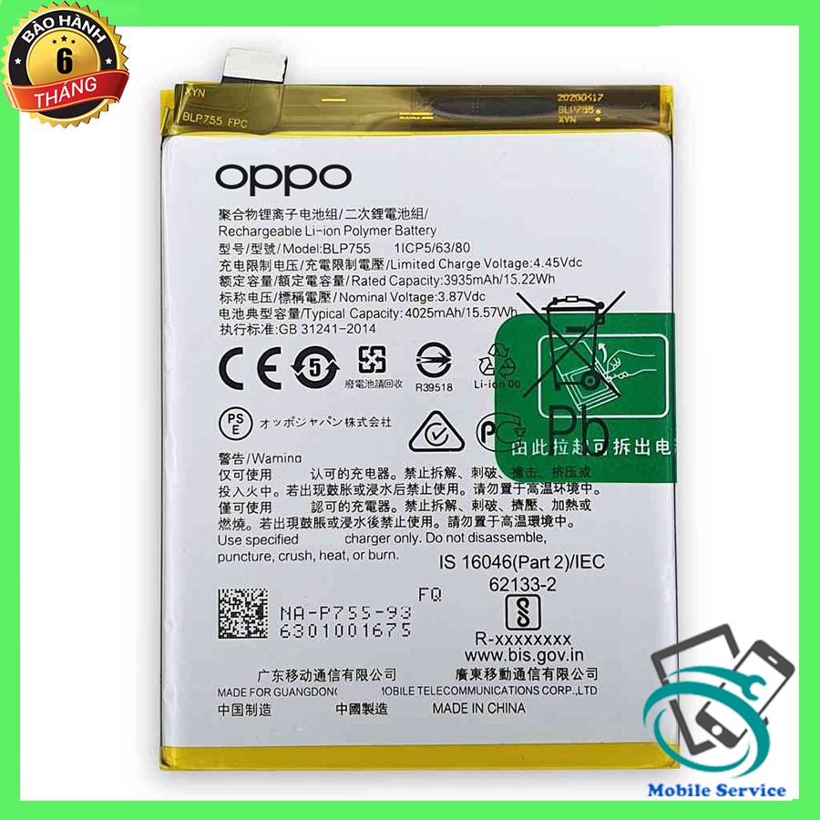 Pin OPPO Realme X3 Super Zoom/ Realme X50, [BLP775], 4200mAh, Chính Hãng