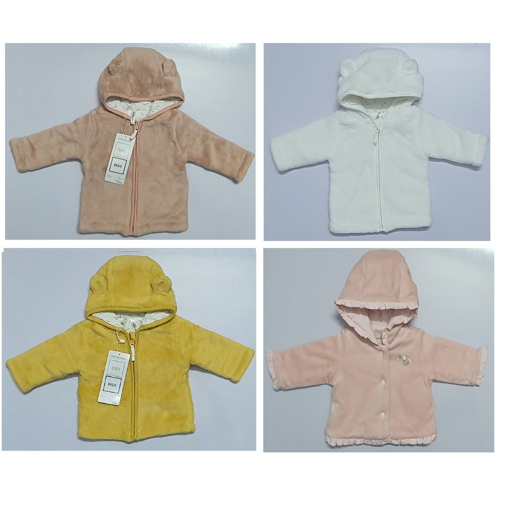 ÁO KHOÁC LÔNG SIÊU MỀM CHO BÉ TRAI, BÉ GÁI size 0M-12M (HÀNG XUẤT DƯ ĐẸP LẮM Ạ)
