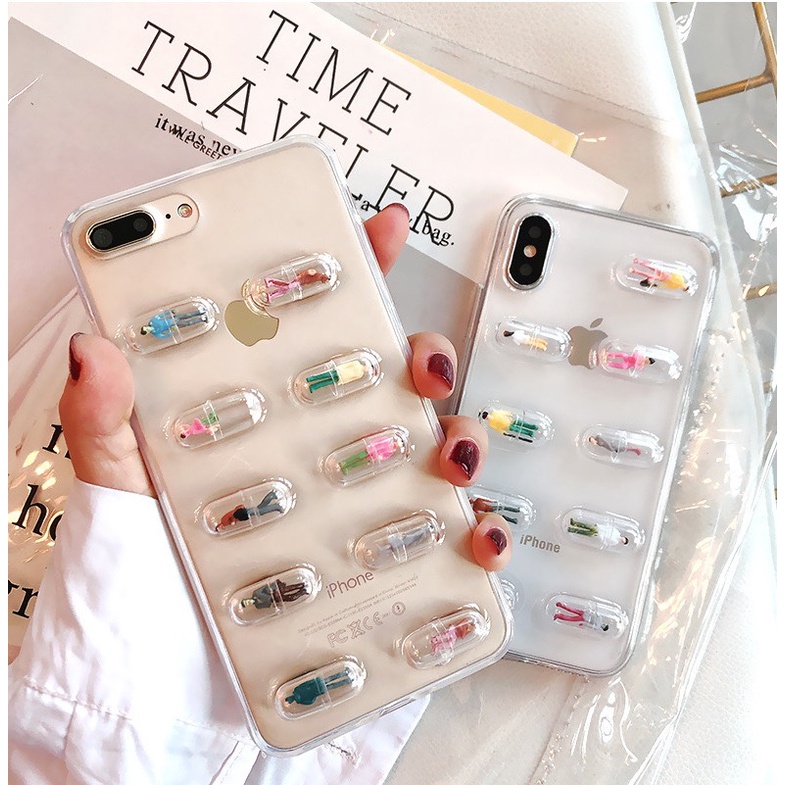 Charm (C121) slime/ Dụng Cụ Charm Trang Trí [Ko Keo &amp; Nút] Hình Viên Nhộng 3D (1.0x2.5 cm) - Mẫu ngẫu nhiên