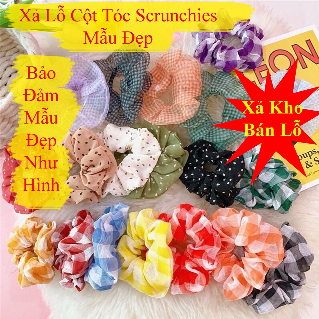 Cột tóc scrunchies nhiều mẫu (mẫu đẹp)