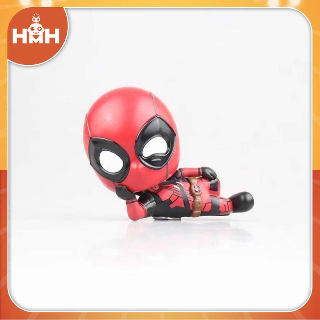 Mô hình Deadpool chibi - Đồ chơi trang trí Deadpool dễ thương, hài hước đầu lúc lắc lò xo
