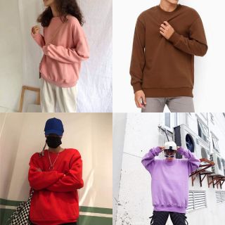 (Kèm ảnh thật, có 14 màu) Áo sweater basic, form unisex