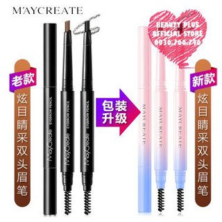 Chì kẻ mày, bút kẻ mày 2 đầu Maycreate CHÍNH HÃNG 4 màu mới nhất 2019