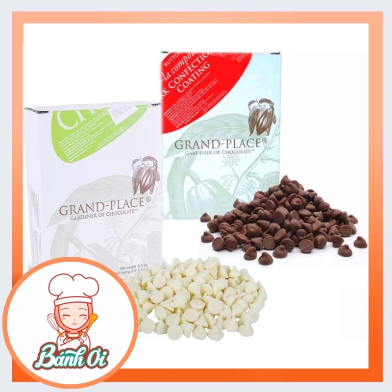 Socola chip choco chip đen trắng Grand Place 100g