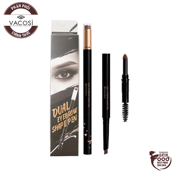 Chì Kẻ Mày Định Hình Đa Năng Vacosi Natural Studio Dual Eyebrow Shape Pen 5ml