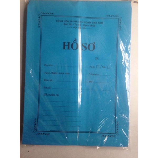 Hồ sơ màu xanh dương