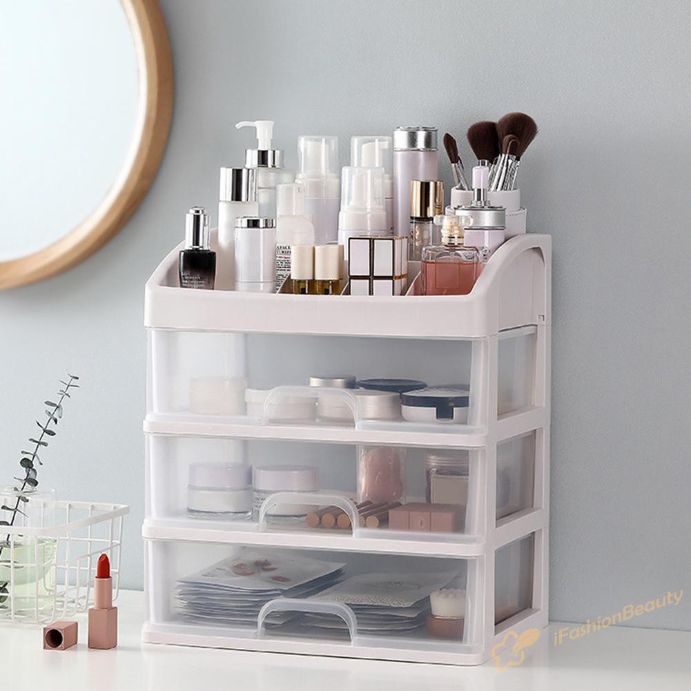 【New】Makeup Organizer Drawer Cosmetics Storage Box Jewelry Container Brush Case
