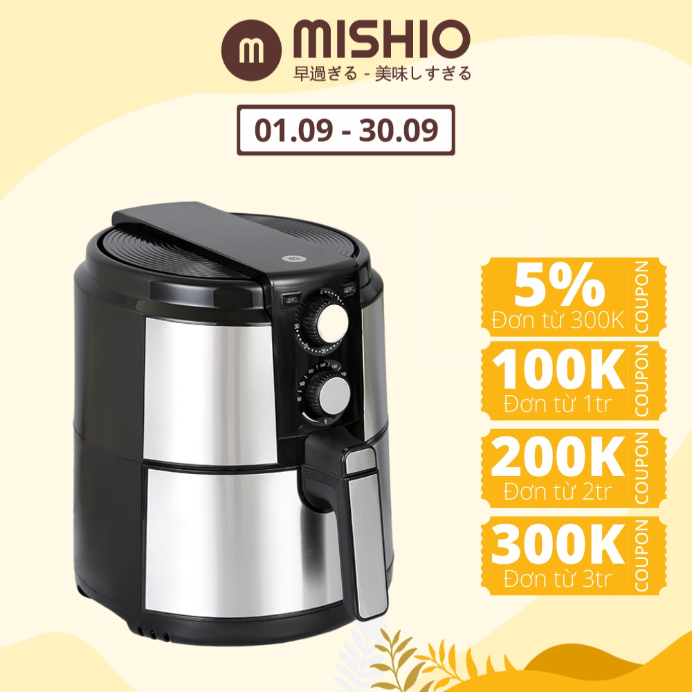 Nồi Chiên Không Dầu Mishio hàng chính hãng bảo hành 24 tháng