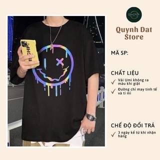 Áo phông cổ rộng unisex phản quang