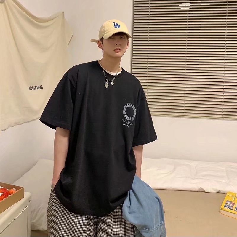 Áo Thun Dáng Rộng In Chữ Phong Cách Hip Hop Đường Phố Thời Trang Mùa Hè Cho Nam Và Nữ Size M-8XL