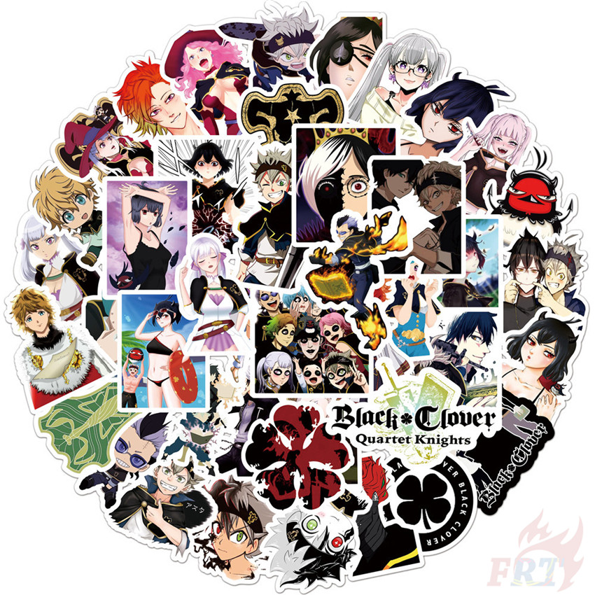 Bộ 50 cái decal dán trang trí hình anime Asta Noell Silva trong anime chống nước DIY