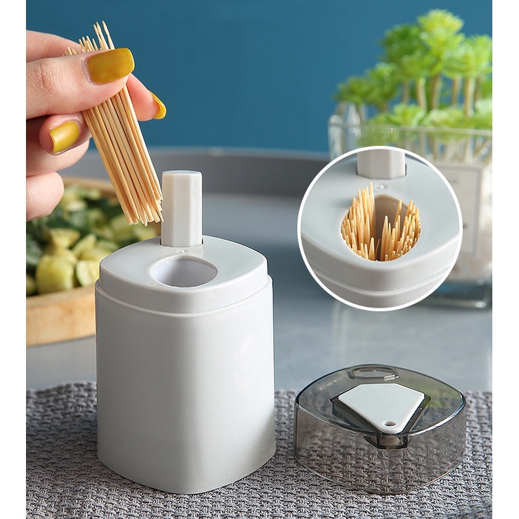 Hũ Lọ Đựng Tăm Dáng Thon Đa Năng Tiện Dụng Hộp Đựng Tăm Gia Đình