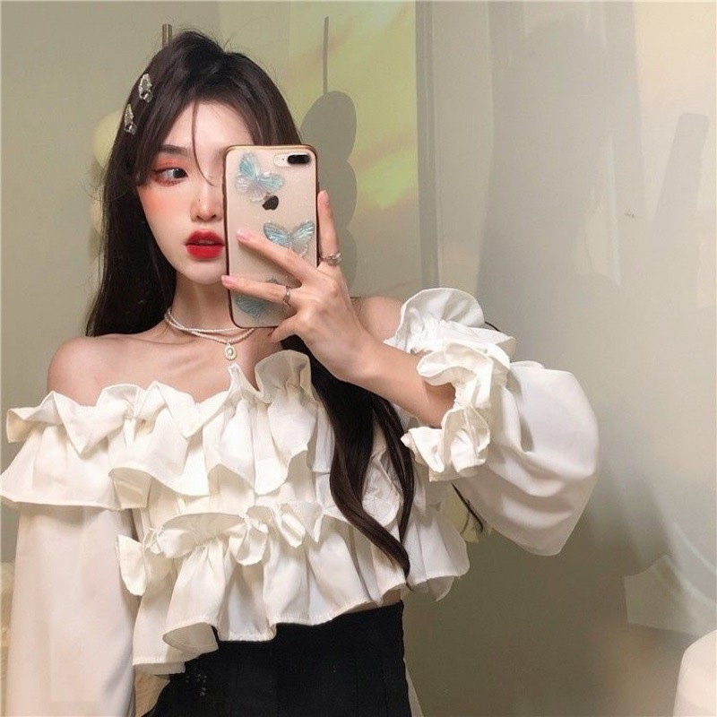 Áo bẹt vai tay bồng bênh xinh đẹp TH7