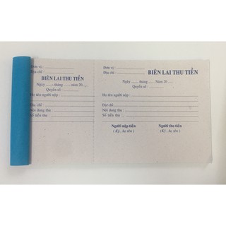 Biên lai thu tiền thường (Combo 20 cuốn)