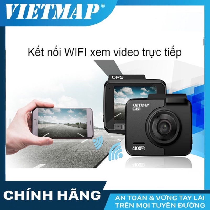 Camera hành trình VIETMAP C61 Pro (bản 2021) cho xe ô tô kèm thẻ nhớ 32G