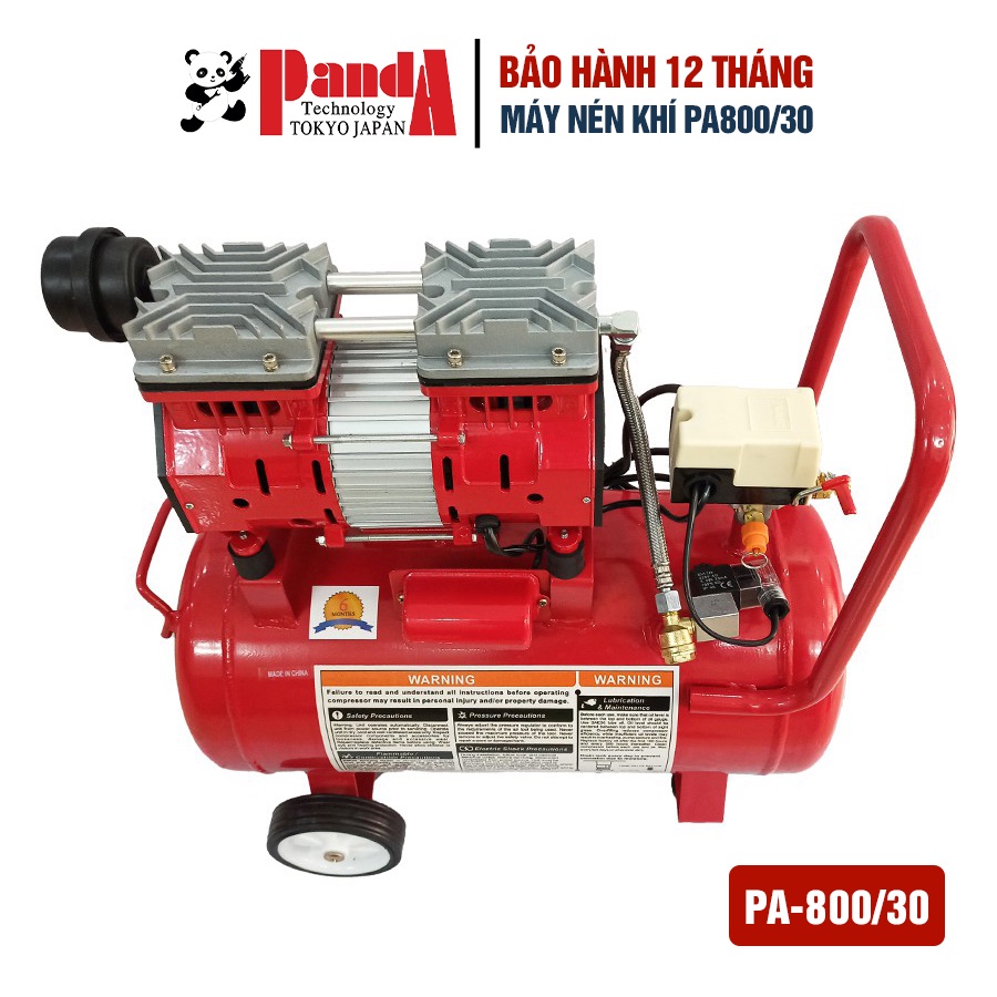 Máy nén khí không dầu Panda PA800/30, Bình 30L, Công suất 850W, Bảo hành 12 tháng