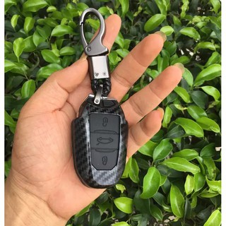 Ốp khóa vân Carbon cho xe Peugeot