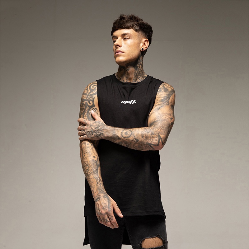 Áo Thun Sát Nách Cổ Tròn Dáng Rộng Thiết Kế Đơn Giản Trẻ Trung Cho Nam