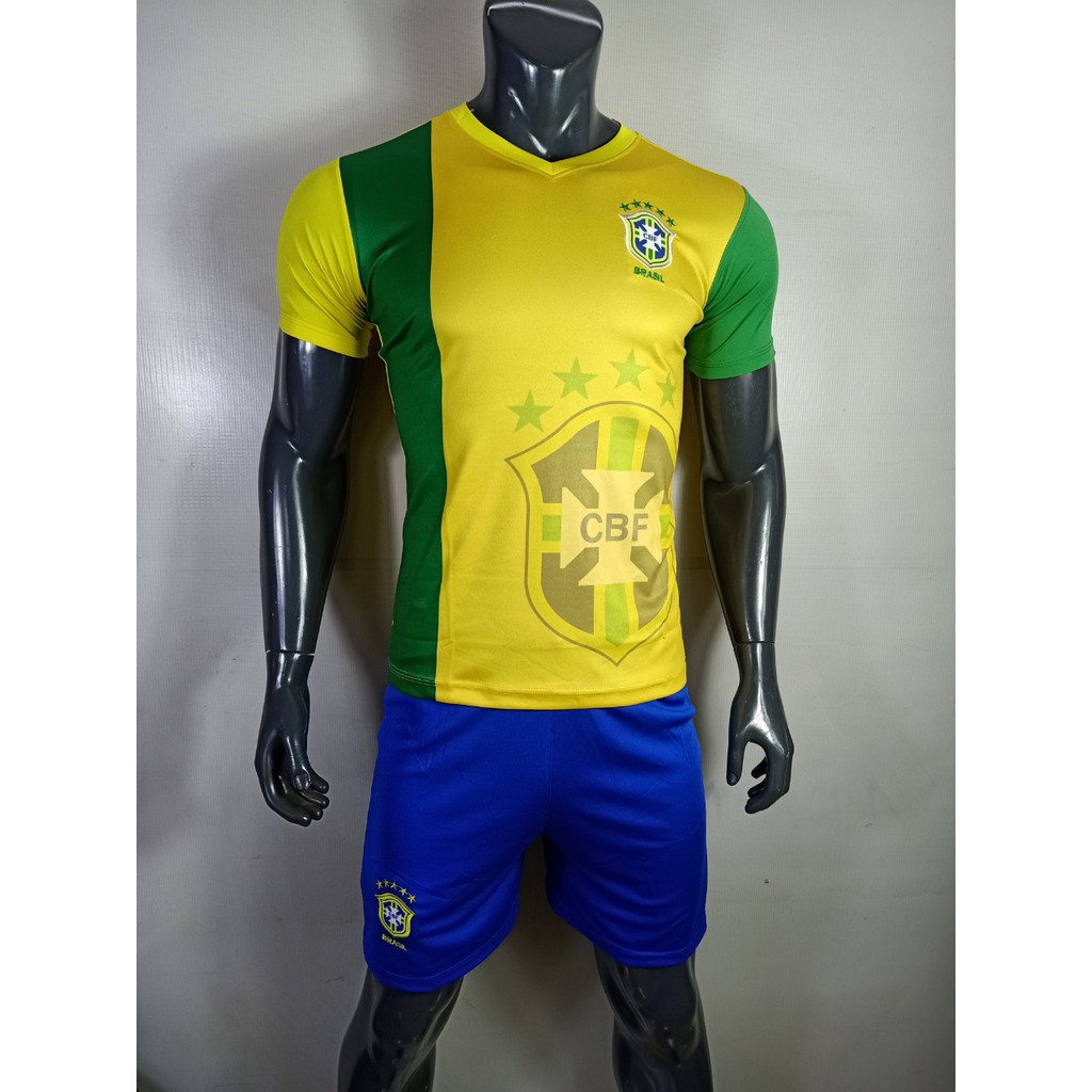 [BIG SALE ] ÁO BÓNG ĐÁ - Bộ Quần áo bóng đá TUYỂN BRAZIL 2021