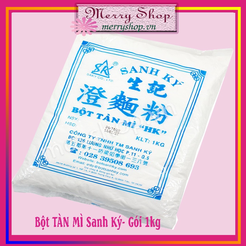 Bột Tàn Mì Sanh Ký 1kg⚡𝐅𝐑𝐄𝐄𝐒𝐇𝐈𝐏⚡Bột Mỳ Nguyên Chất Cao Cấp Tạo Độ Mịn Và Màu Sắc Cho Món Bánh - Merry Shop