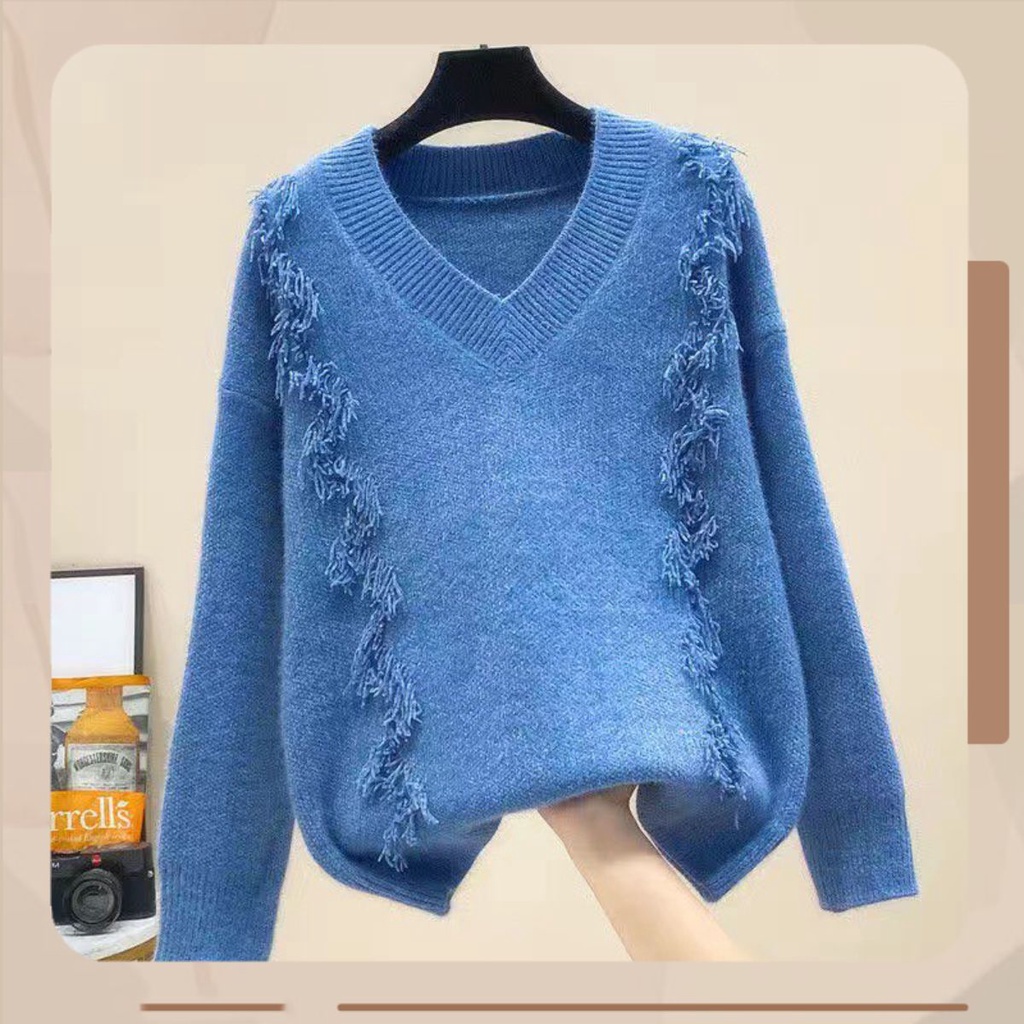 HL Fashion| HLA260, HLA263 Áo len cổ tim hàng Quảng Châu cao cấp