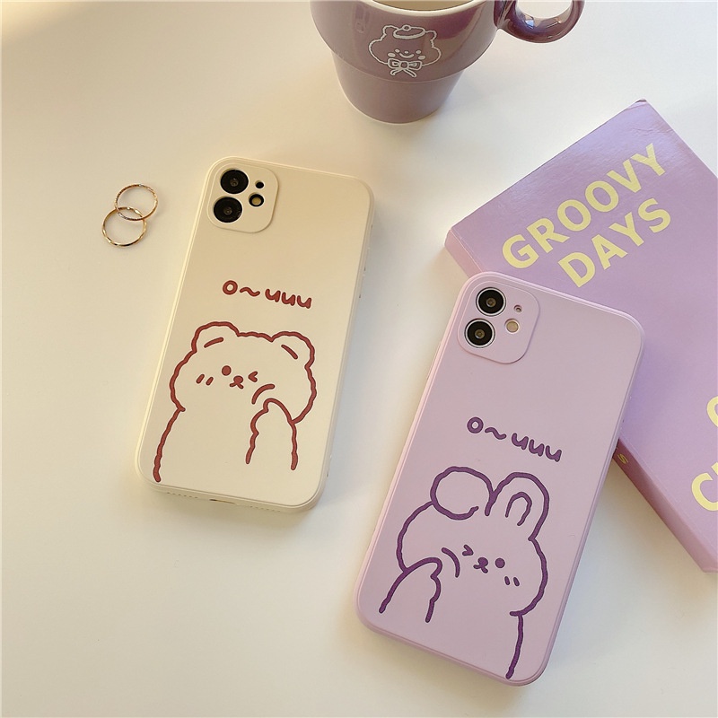 Ốp Điện Thoại Mềm Họa Tiết Gấu Thỏ Cho Iphone 12 12 Pro 12 Pro Max 11 11 Pro Max X Xs Xr Xs Max 7 8 7 Plus 8 Plus Se 2020