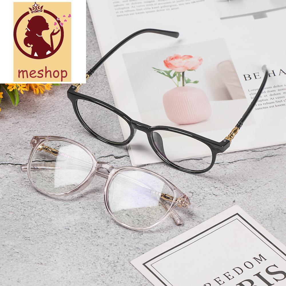 🍒ME🍒 Retro Vision Care Flexible Portable Eyeglasses Computer Glasses Resin Anti Blue Rays Fashion Myopia Prescription Flat Lens/Multicolor