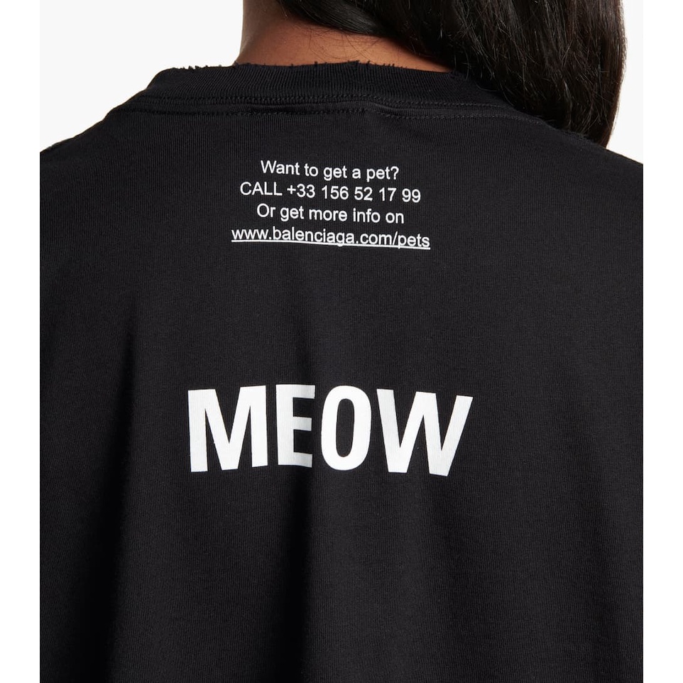 Áo thun Balenciaga Meow love cat Sơn Tùng M-TP Hải Tú đen trắng