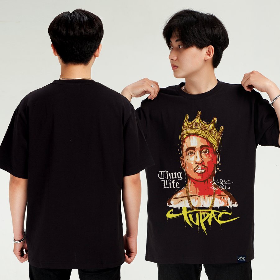 Áo thun trắng form rộng Hip hop phong cách chất MVR size rộng tee Mỹ BB4075
