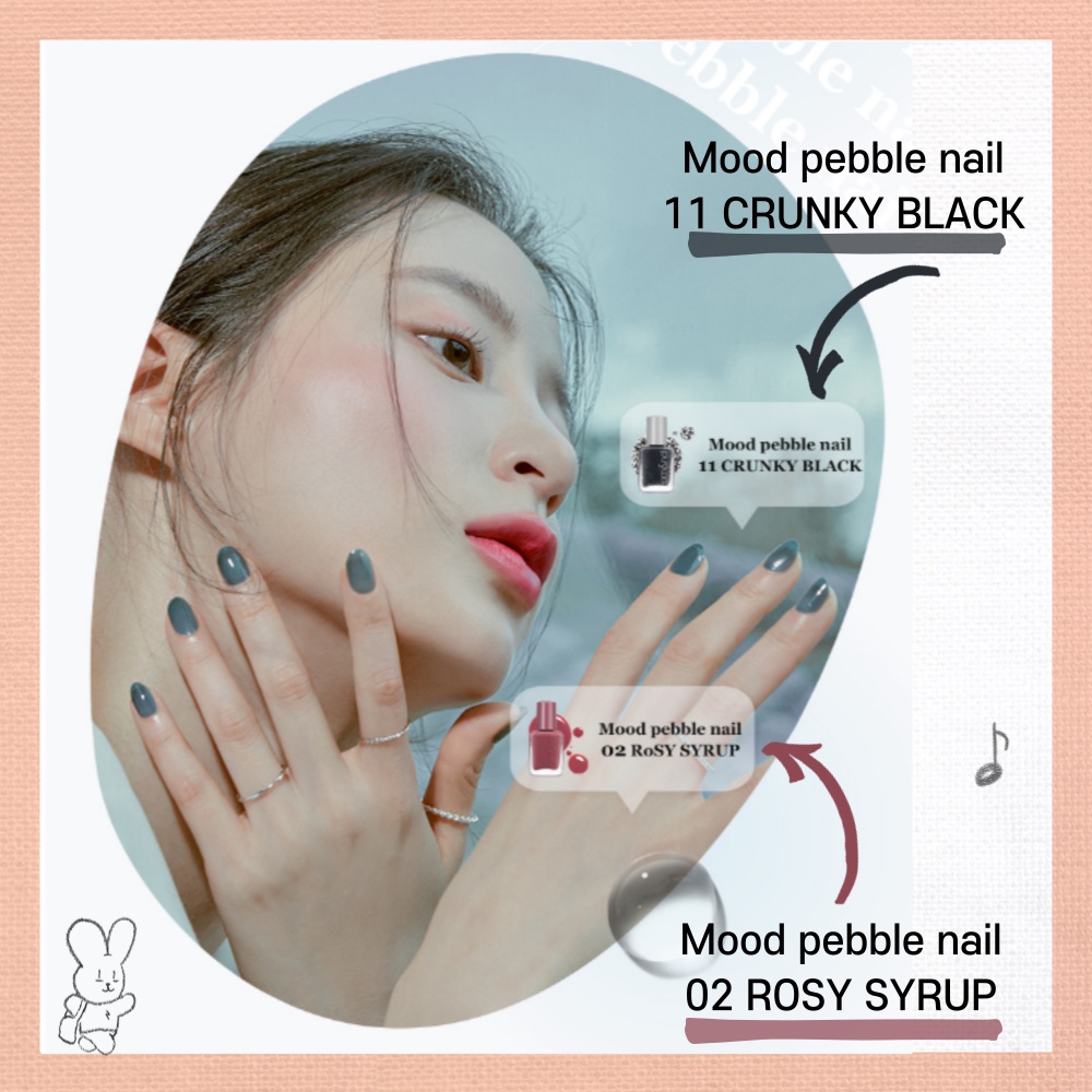 X_romand mood pebble sơn móng tay đáng yêu hàn quốc 7g