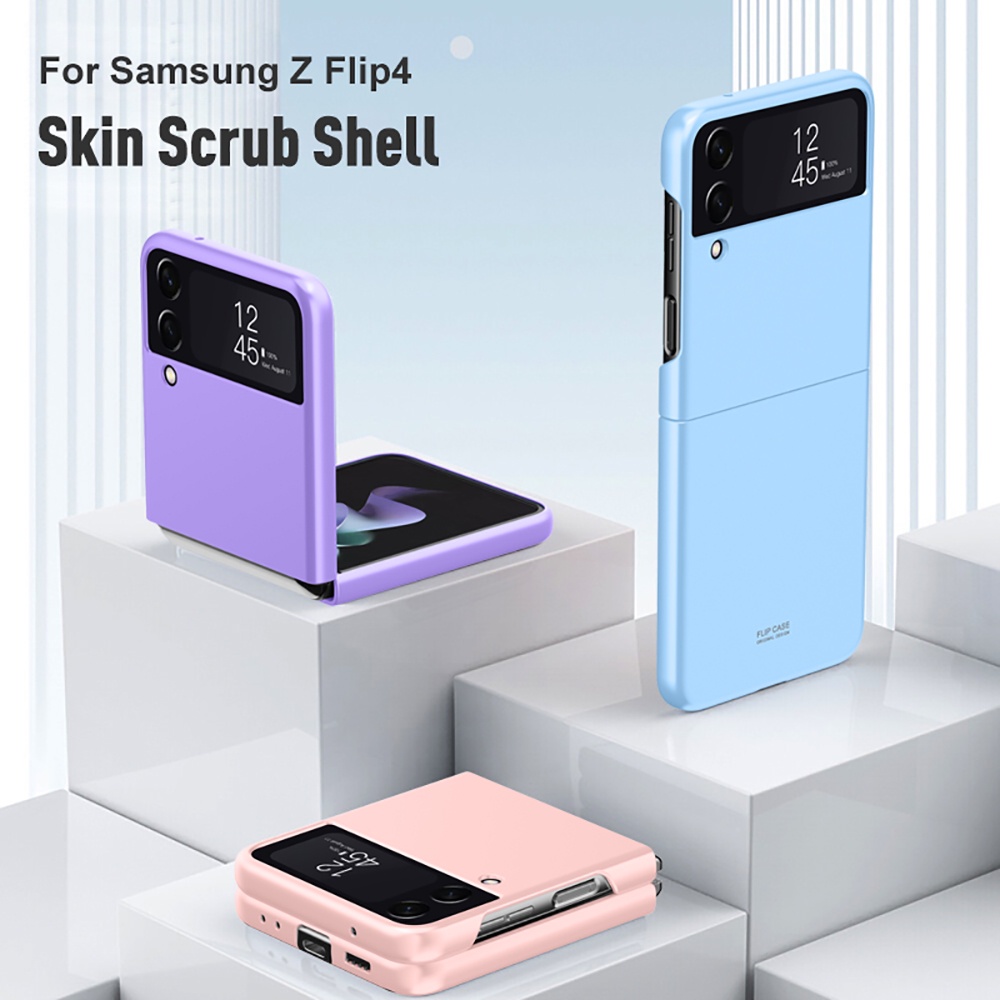 Sumsung Z Flip 4 Case Plain Skin Feel Hard PC Back Cover For Samsung Galaxy Z Flip4 Z4 5G Samung ZFlip4 Shockproof Bumper Shell