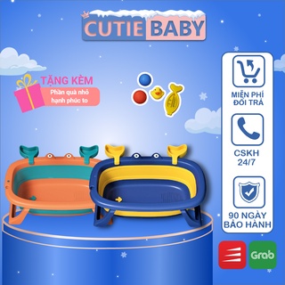 (Có Quà Tặng Kèm) Bồn/Thau/Chậu Tắm Gấp/Gập Gọn Cutiebaby Cua Cho Bé Trai,Gái,Trẻ Sơ Sinh 0 Tháng Tuổi