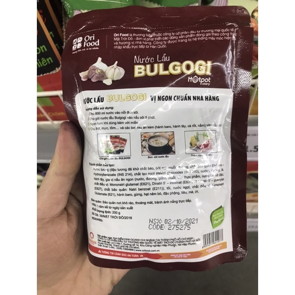 Nước lẩu Bulgogi Orifood 200g